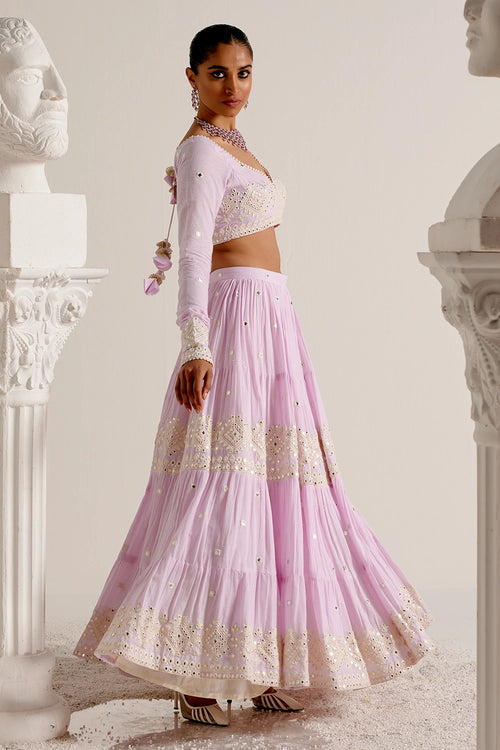 Lavender Diamond Lehenga