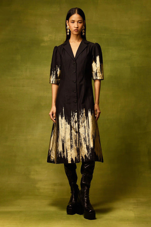 Twilight Gold Midi Dress