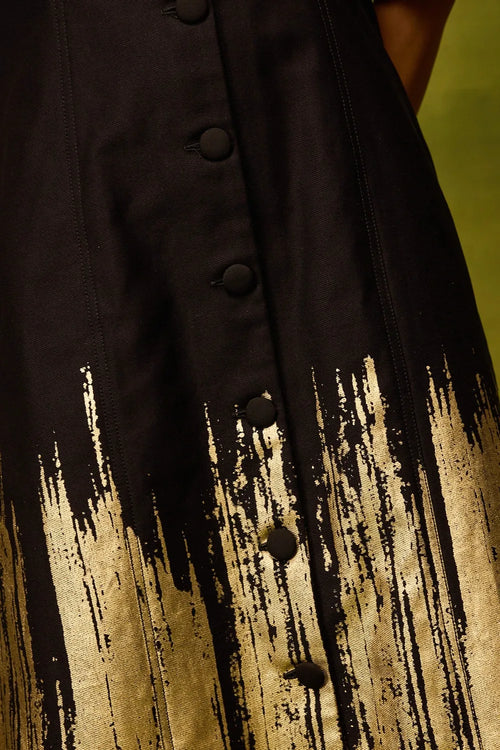 Twilight Gold Midi Dress