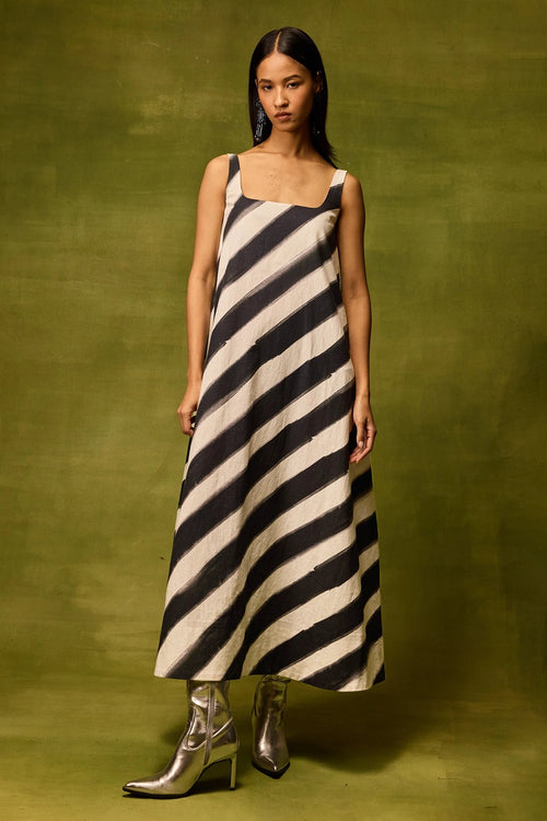 Vienna Stripe Midi Dress