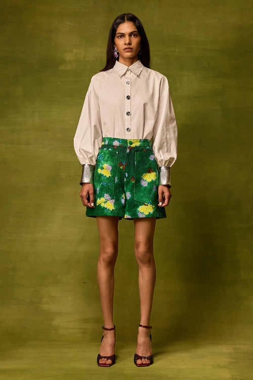 Emerald Bloom Shorts