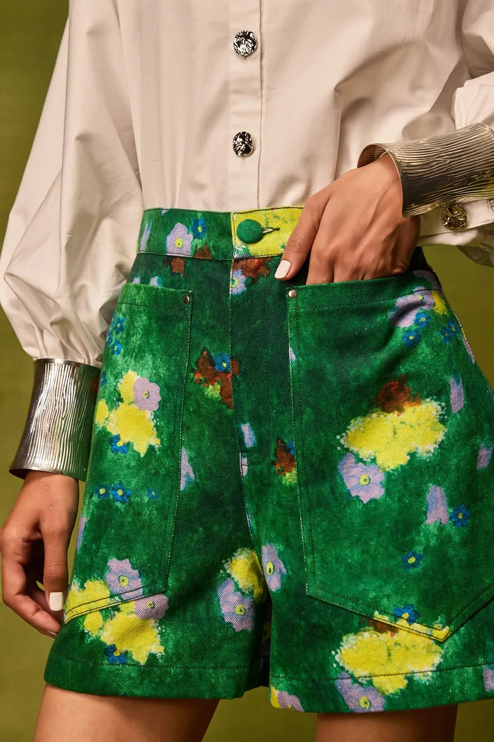 Emerald Bloom Shorts