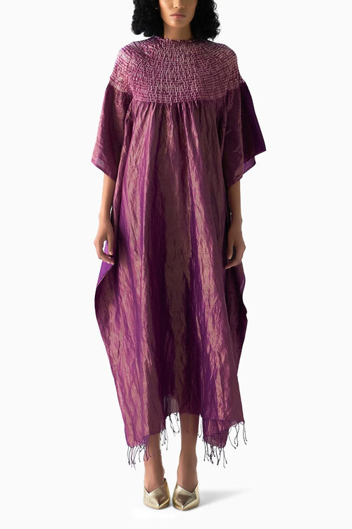 Purple Metallic Sector Kaftan