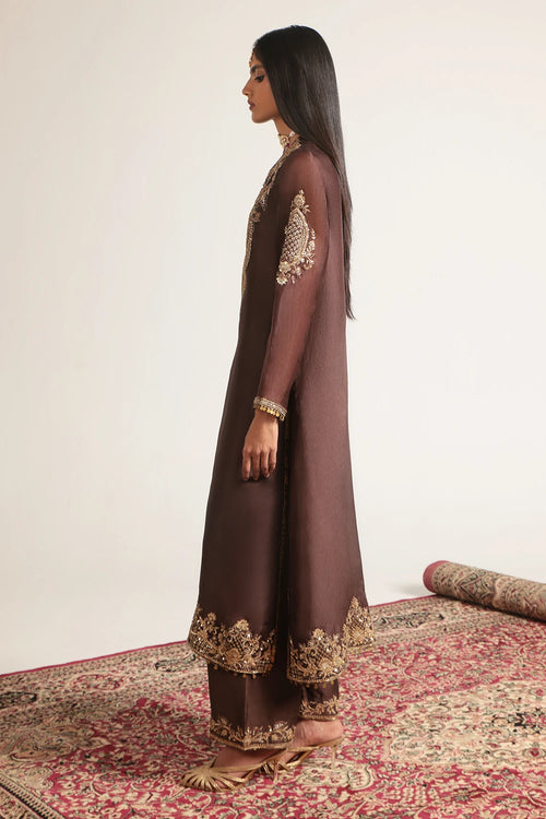 Zar Rang Brown Straight Kurta Set
