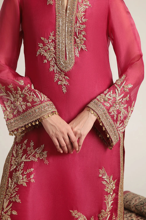 Zar Rang Pink Jaal Kurta Set