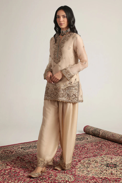 Zar Rang Short Farshi Kurta Set