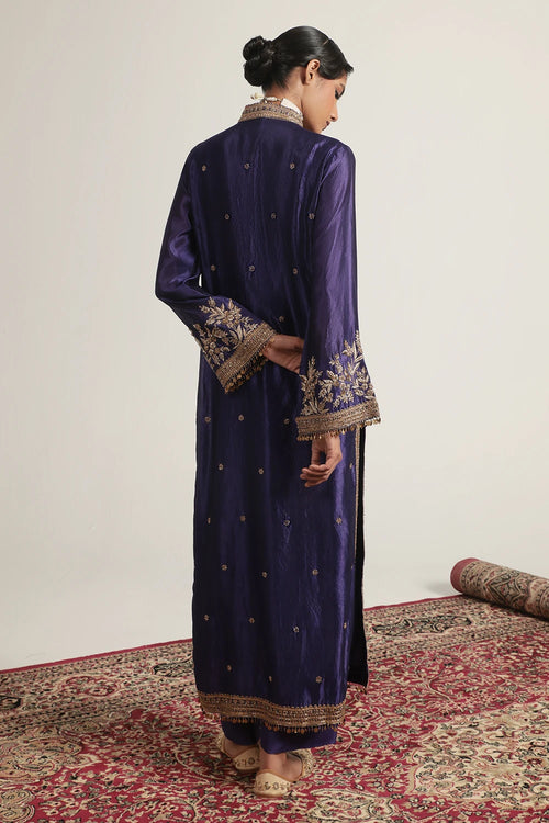 Zar Rang Purple Jaal Kurta Set