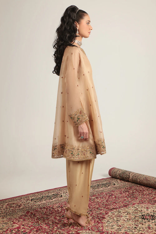 Zar Rang Ivory Short Pheran Kurta Set