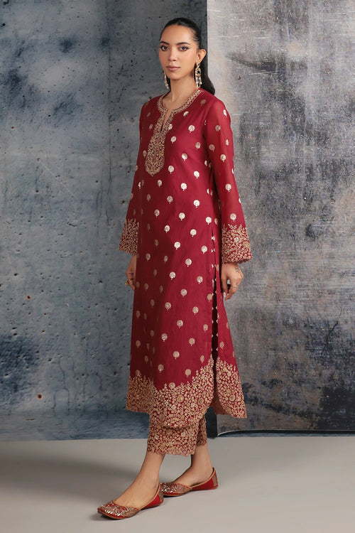 Mehrang Maroon Farshi Kurta Set