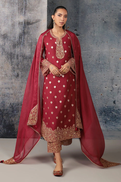 Mehrang Maroon Farshi Kurta Set