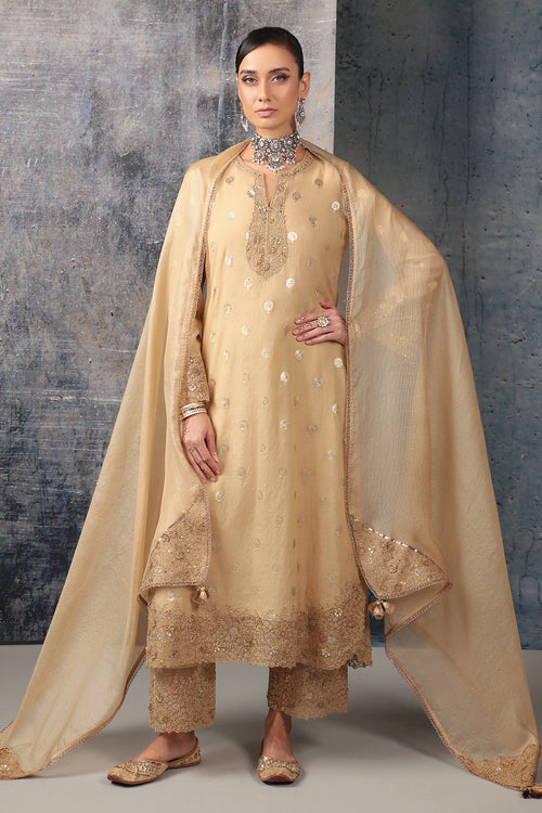 Mehrang Ivory Farshi Kurta Set