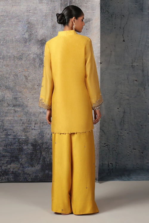 Mehrang Yellow Short Buti Kurta Set