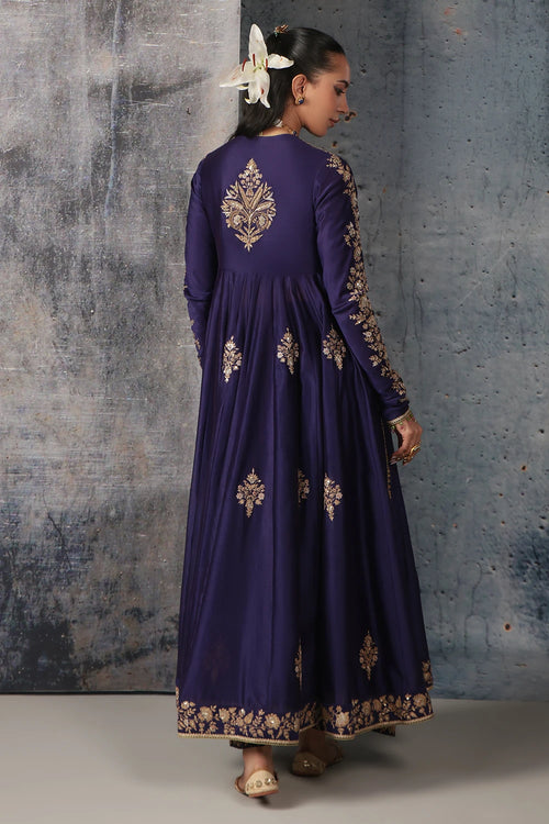 Zar Rang Purple Kalidaar Set