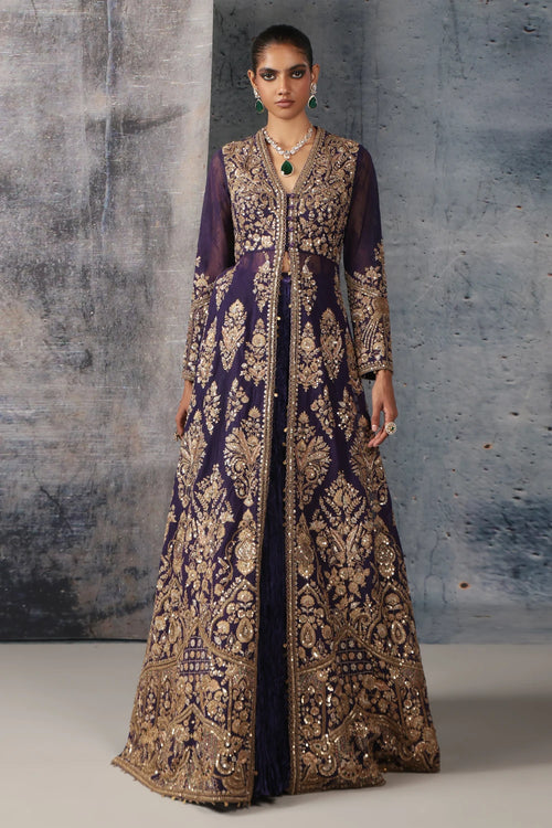 Zar Rang Purple Jacket Lehenga Set