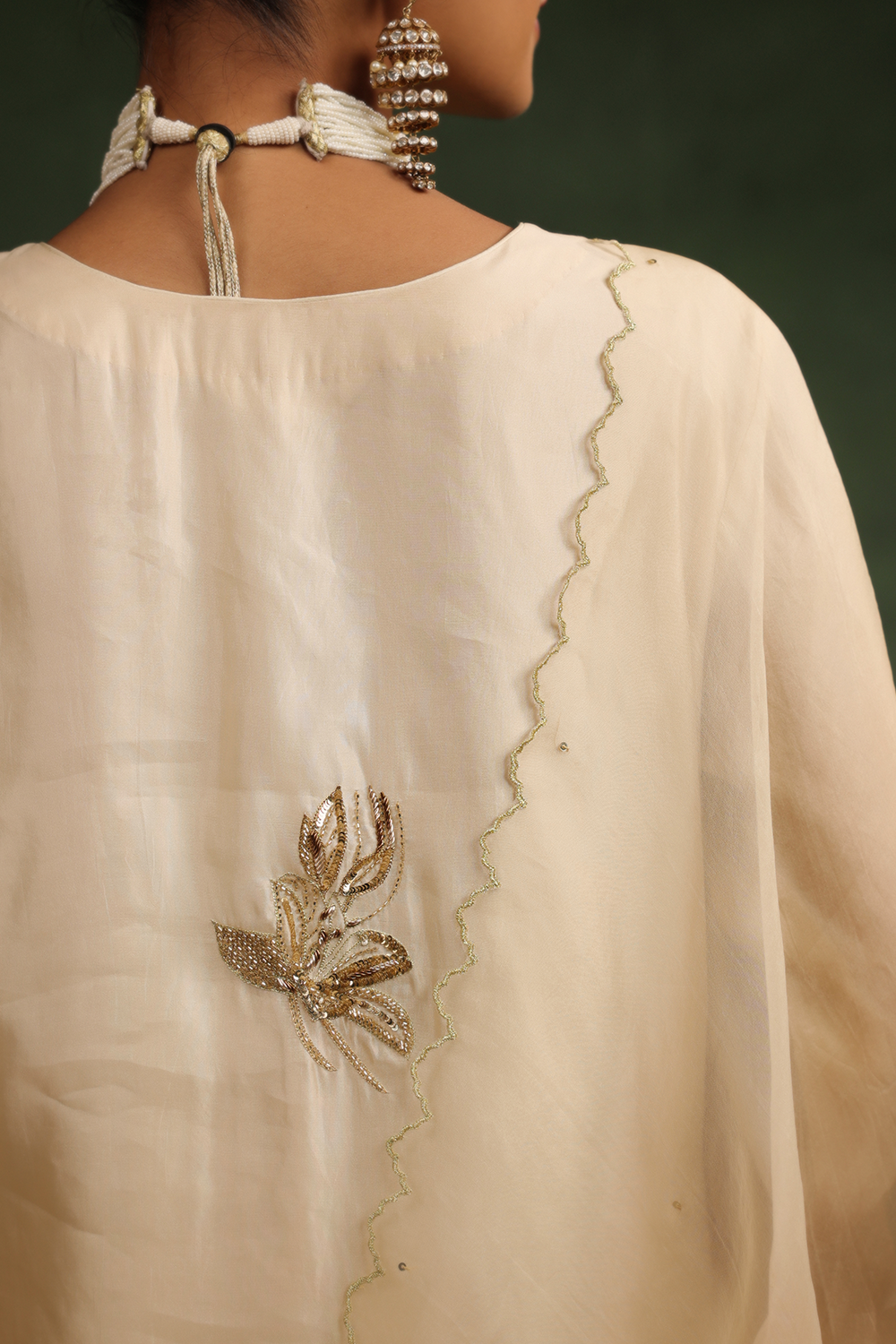 Impulsive Beige Ombre Kurta Set