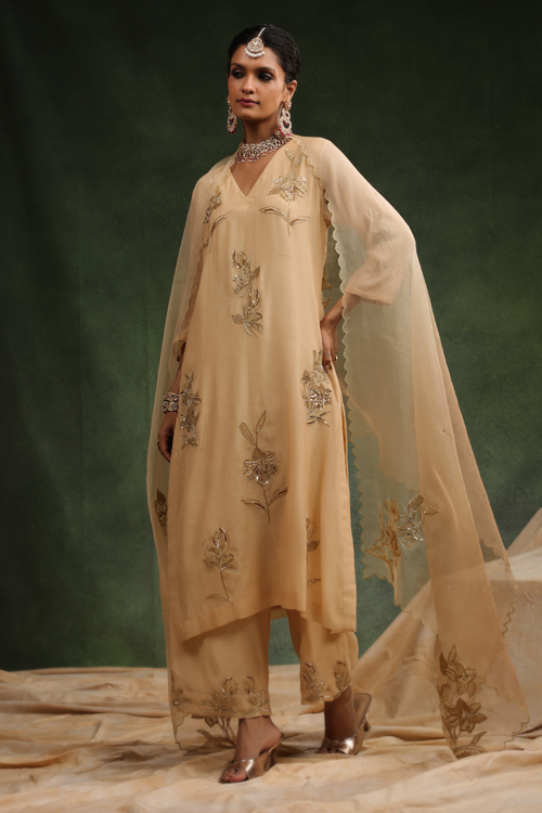 Gingeralla Beige Kurta Set