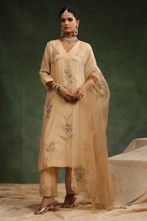 Gingeralla Beige Kurta Set