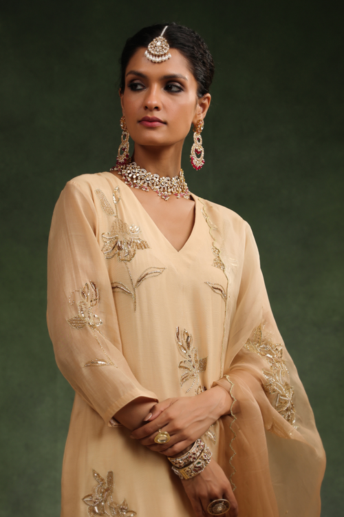 Gingeralla Beige Kurta Set