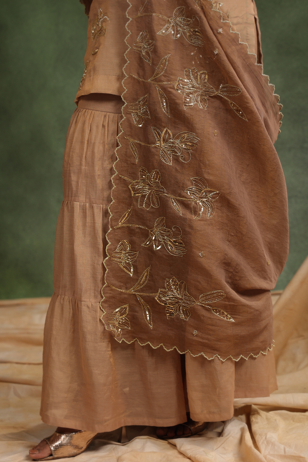 Sweet Cinnamon Peachish Brown Kurta Set