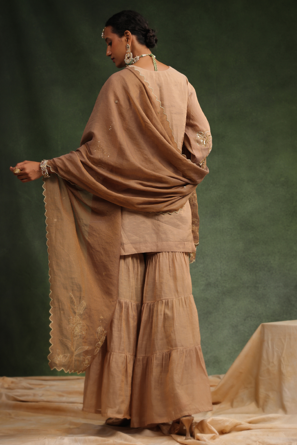 Sweet Cinnamon Peachish Brown Kurta Set