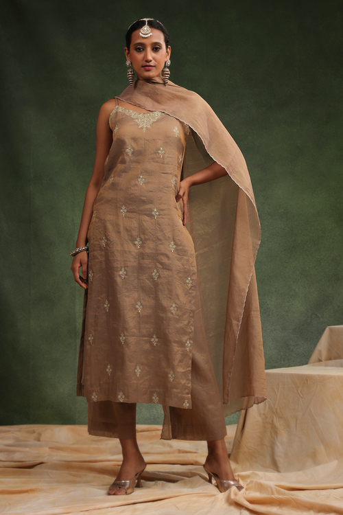 Fall In Love Mouse and Brown Kurta Set