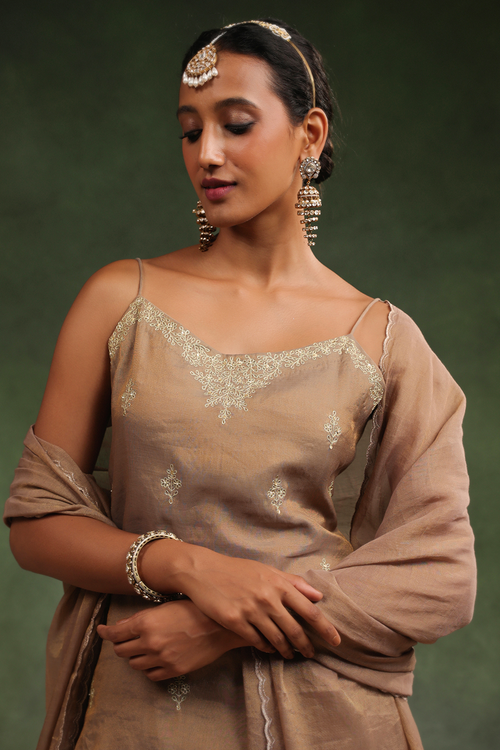 Fall In Love Mouse and Brown Kurta Set