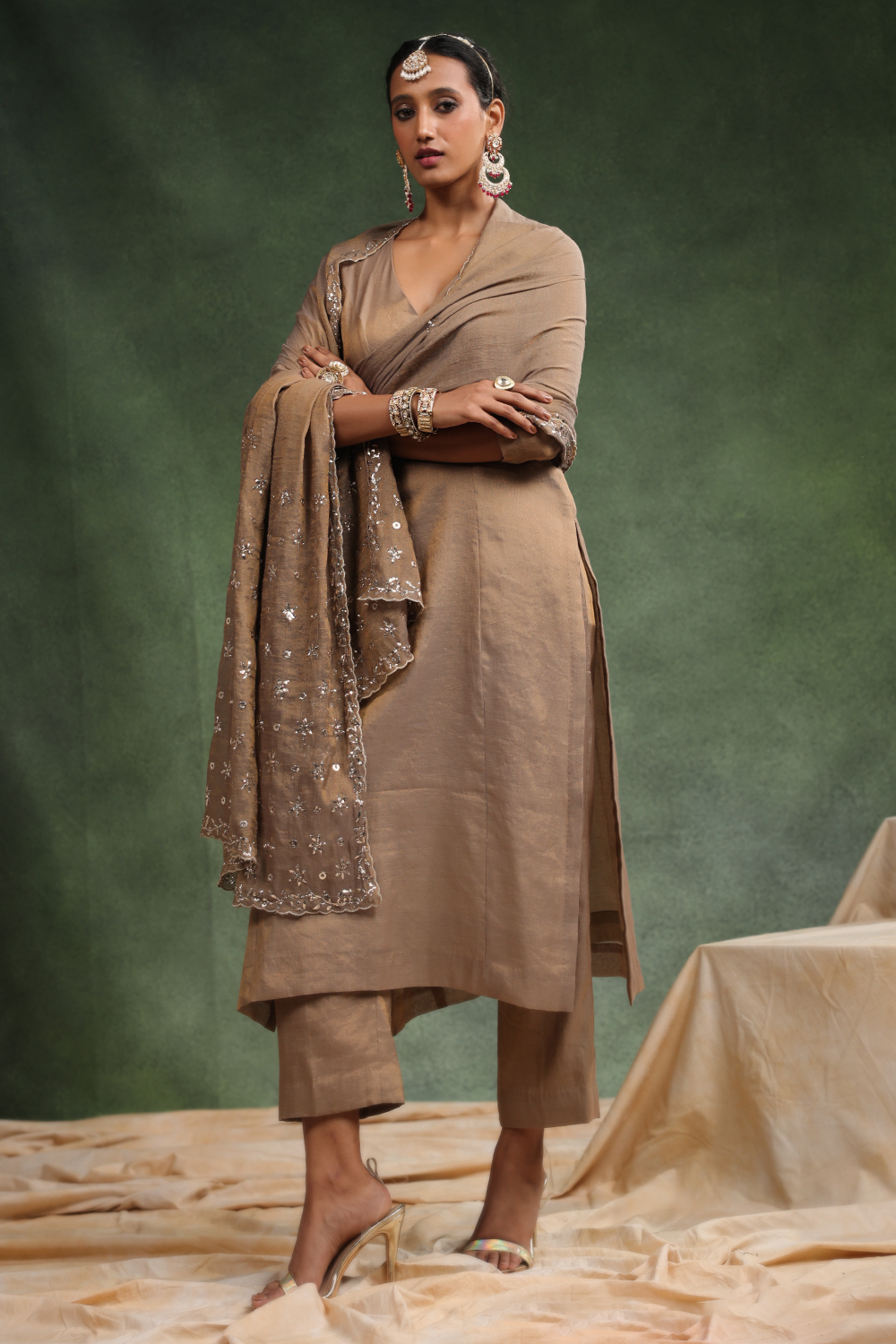 Brick-O-La Mouse and Brown Kurta Set