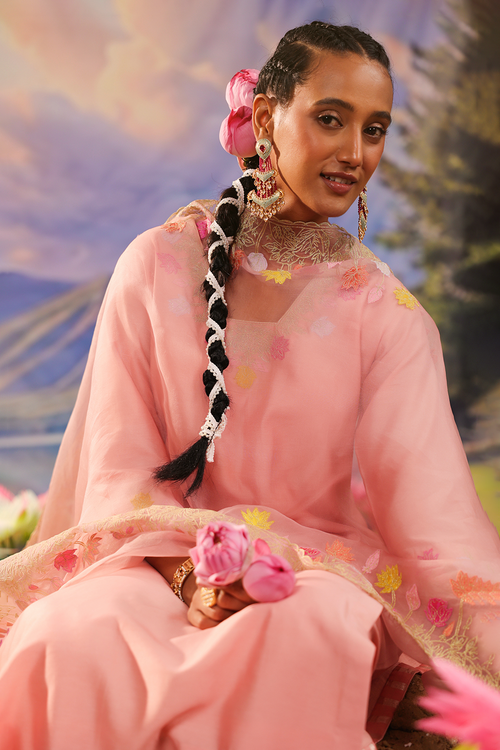 Silk Chanderi Kurta Set