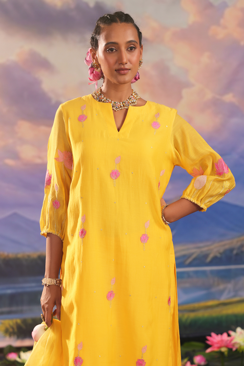 Mul Chanderi Kurta Set