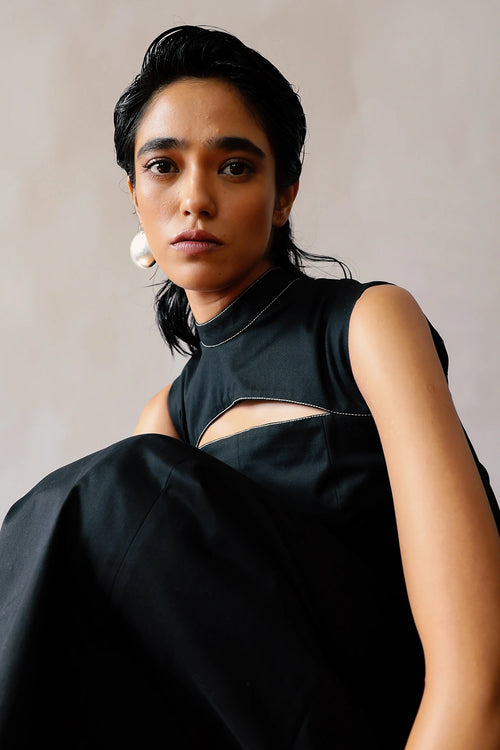 Paneled Maxi Dress