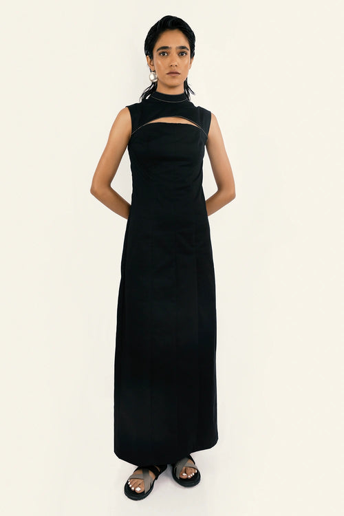 Paneled Maxi Dress
