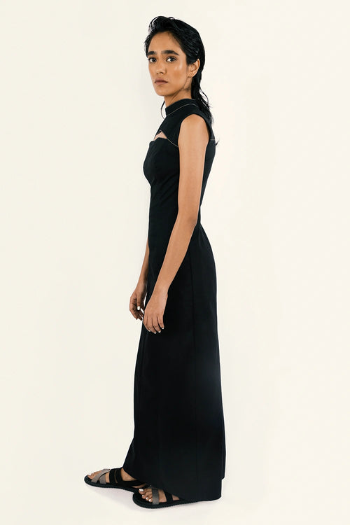 Paneled Maxi Dress