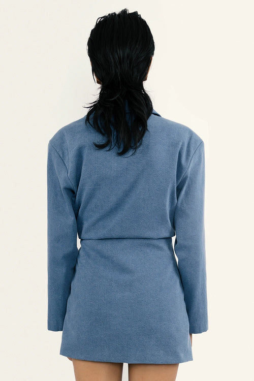 Draped Blazer Dress