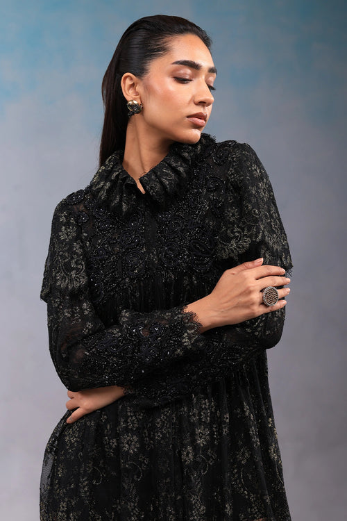 Midnight Tapestry Daphne Fringe Dress