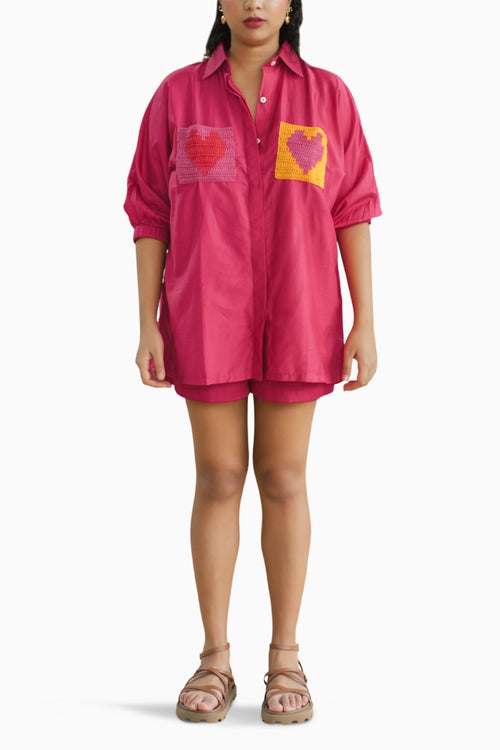 Reve Rose Shirt with La Joie Shorts