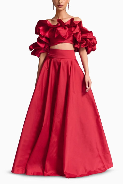Valencia Red Top With Phoenix Skirt