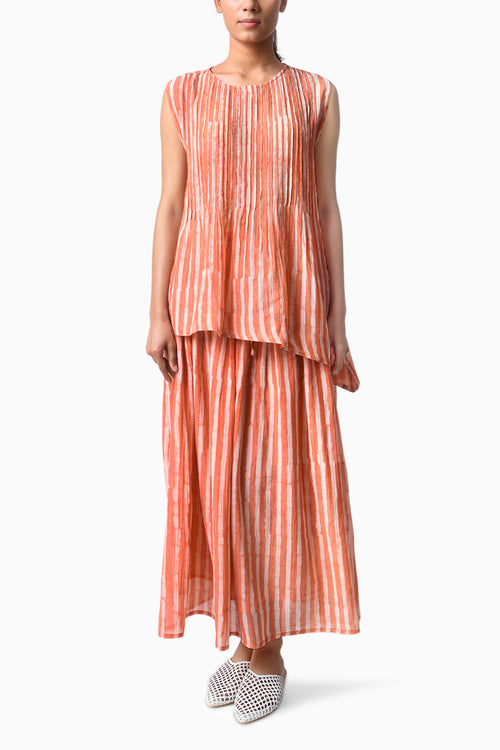 Pintuck Coral Co-ord Set