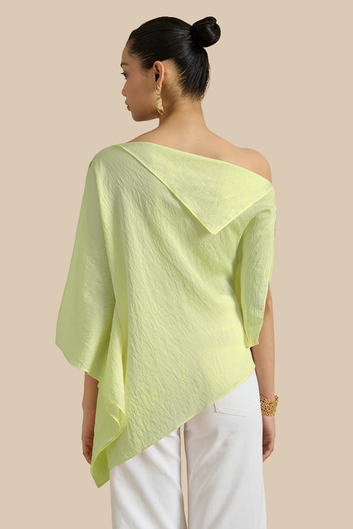 Roselle Green Shift Top