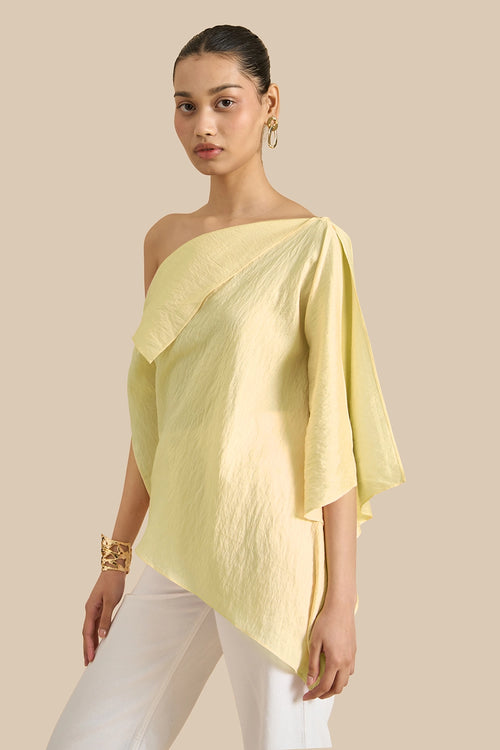 Roselle Yellow Shift Top