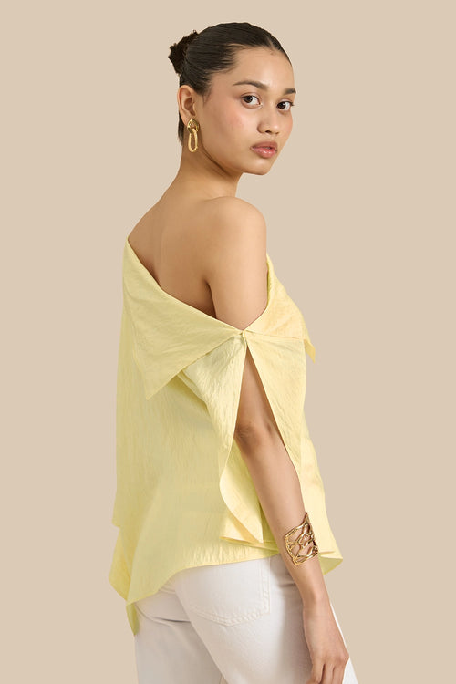 Roselle Yellow Shift Top