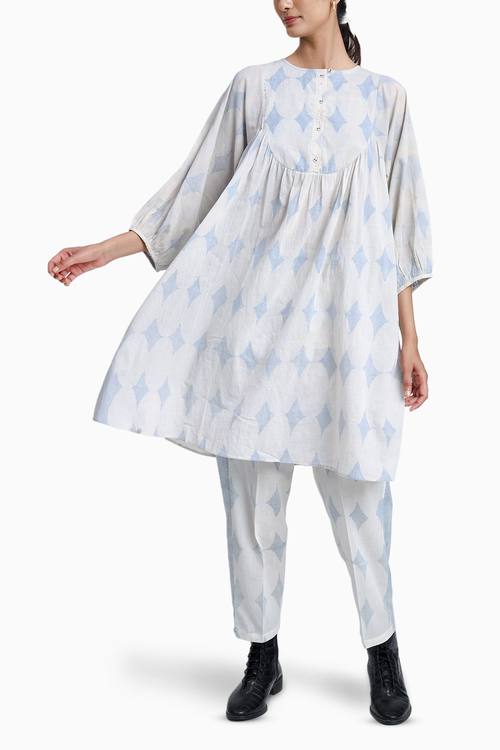 Sky Blue Tunic & Trousers Set