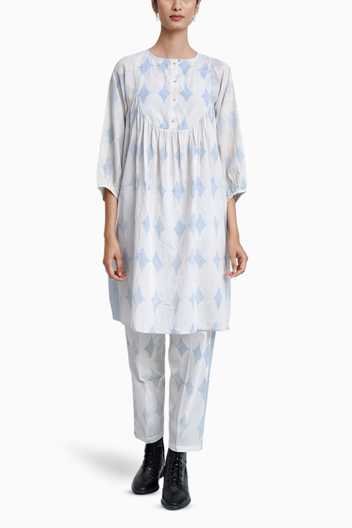 Sky Blue Tunic & Trousers Set