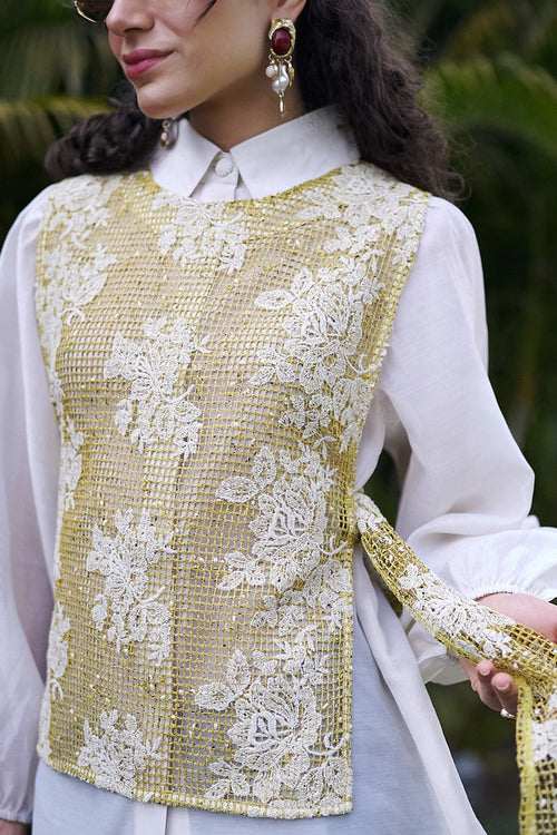 Cream And Yellow Daphne Shirt