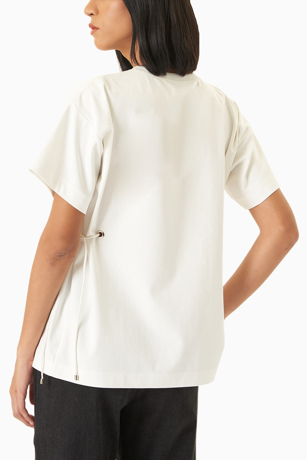 White Side Eyelet T-Shirt