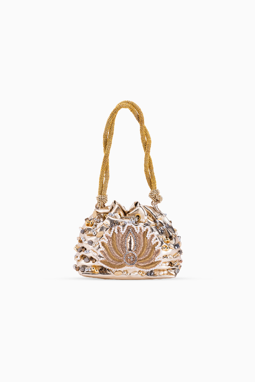 Gold Lotus  Potli