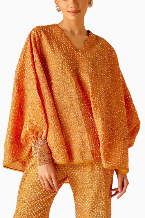 Orange Cape Top