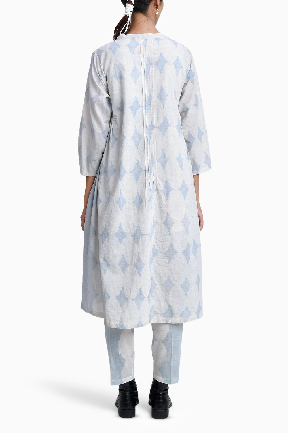 Sky Blue Top Pant Robe Set