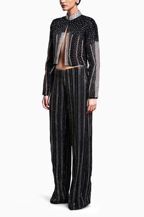 CF Crop Black Gradient Jacket