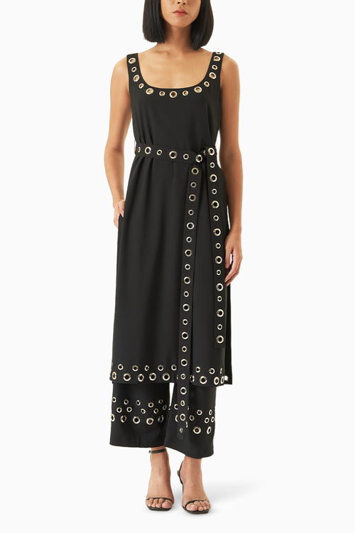 Black Cher Long Top with Tara Pants