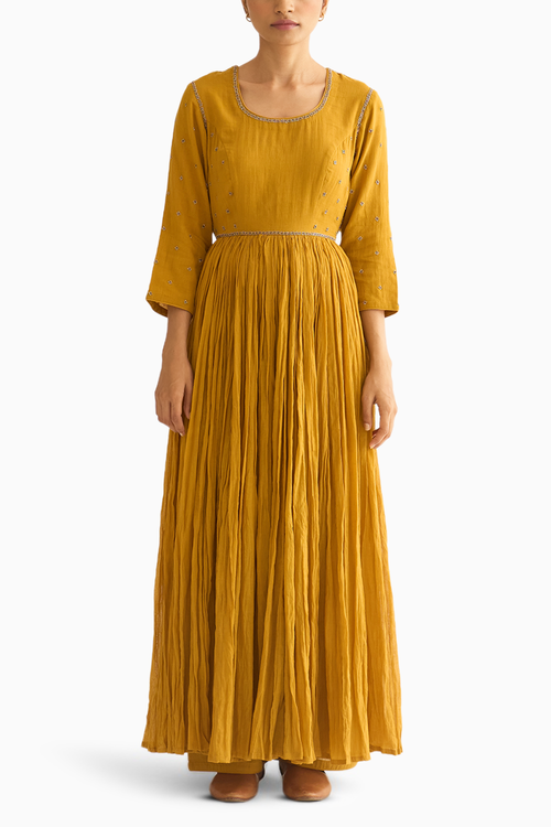 Ojas Mustard Kalidar Kurta Set